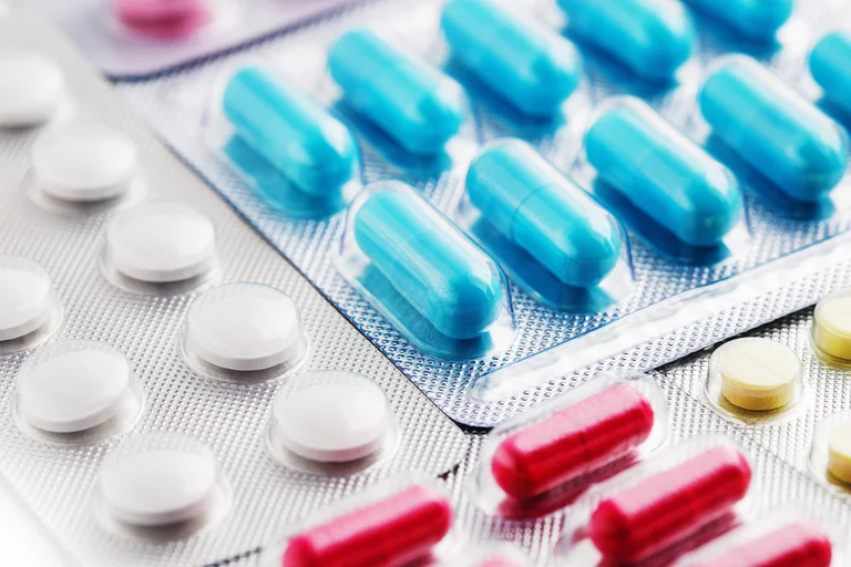 pills in blister containers
